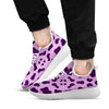 Cow Purple Print Pattern White Athletic Shoes-grizzshop