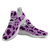 Cow Purple Print Pattern White Athletic Shoes-grizzshop