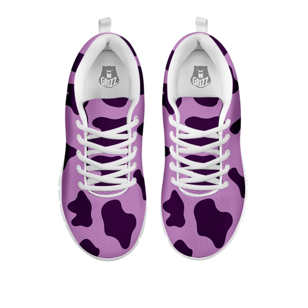 Cow Purple Print Pattern White Sneaker-grizzshop