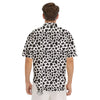 Cow White And Black Print Men's Short Sleeve Shirts-grizzshop