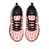 Cow White And Pink Print Black Sneaker-grizzshop