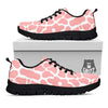 Cow White And Pink Print Black Sneaker-grizzshop