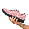 Cow White And Pink Print Black Sneaker-grizzshop