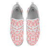 Cow White And Pink Print White Athletic Shoes-grizzshop