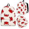 Crab Cartoon Pattern Print Backpack-grizzshop