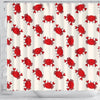 Crab Cartoon Pattern Print Bathroom Shower Curtain-grizzshop