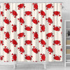 Crab Cartoon Pattern Print Bathroom Shower Curtain-grizzshop