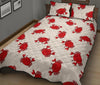 Crab Cartoon Pattern Print Bed Set Quilt-grizzshop