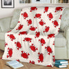 Crab Cartoon Pattern Print Blanket-grizzshop