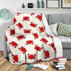 Crab Cartoon Pattern Print Blanket-grizzshop