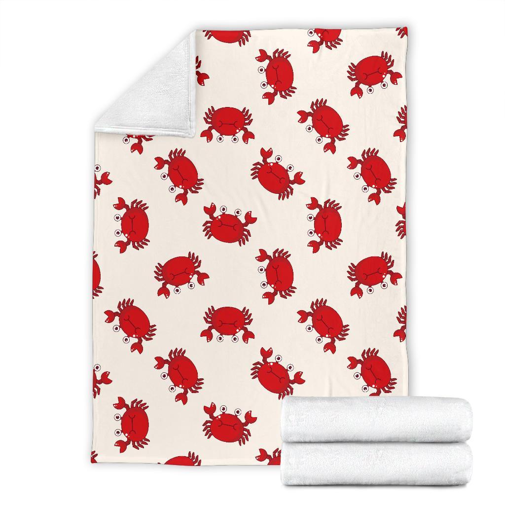 Crab Cartoon Pattern Print Blanket-grizzshop