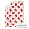 Crab Cartoon Pattern Print Blanket-grizzshop