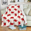 Crab Cartoon Pattern Print Blanket-grizzshop