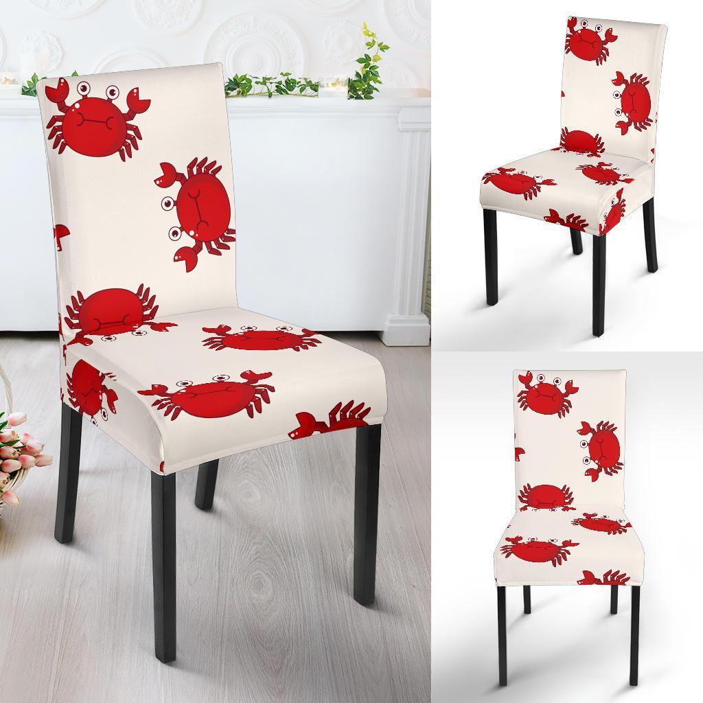 Crab Cartoon Pattern Print Chair Cover-grizzshop