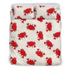 Crab Cartoon Pattern Print Duvet Cover Bedding Set-grizzshop