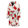 Crab Cartoon Pattern Print Men Long Robe-grizzshop