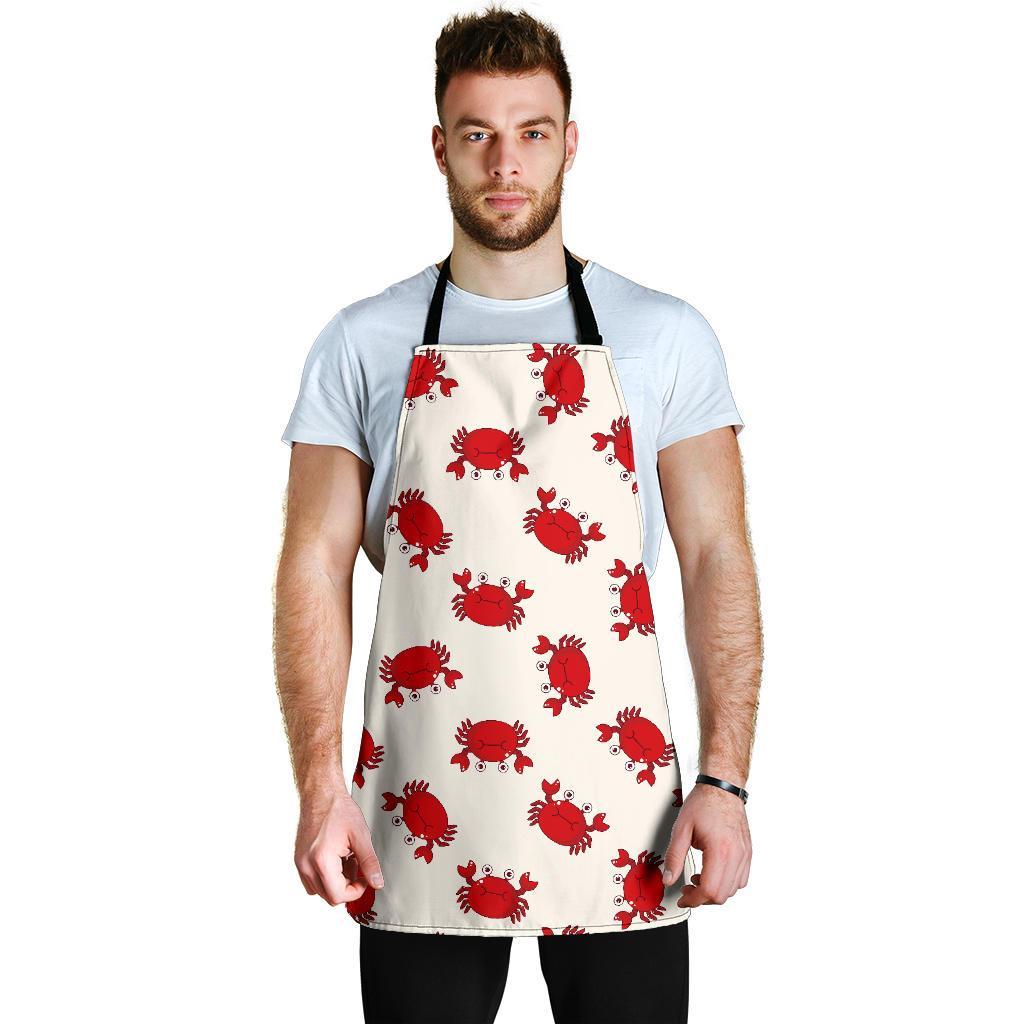 Crab Cartoon Pattern Print Men's Apron-grizzshop