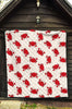 Crab Cartoon Pattern Print Quilt-grizzshop