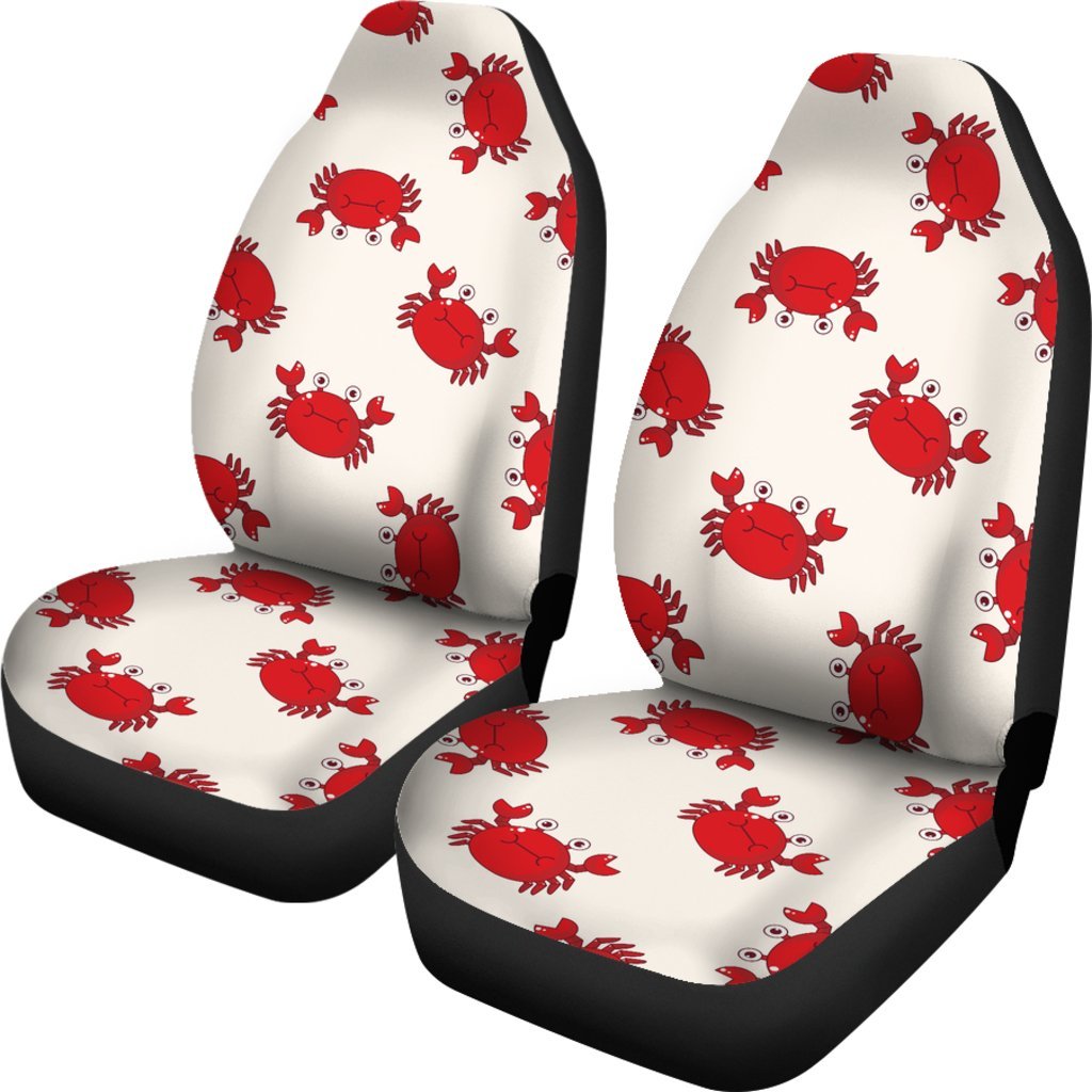 Crab Cartoon Pattern Print Universal Fit Car Seat Covers-grizzshop