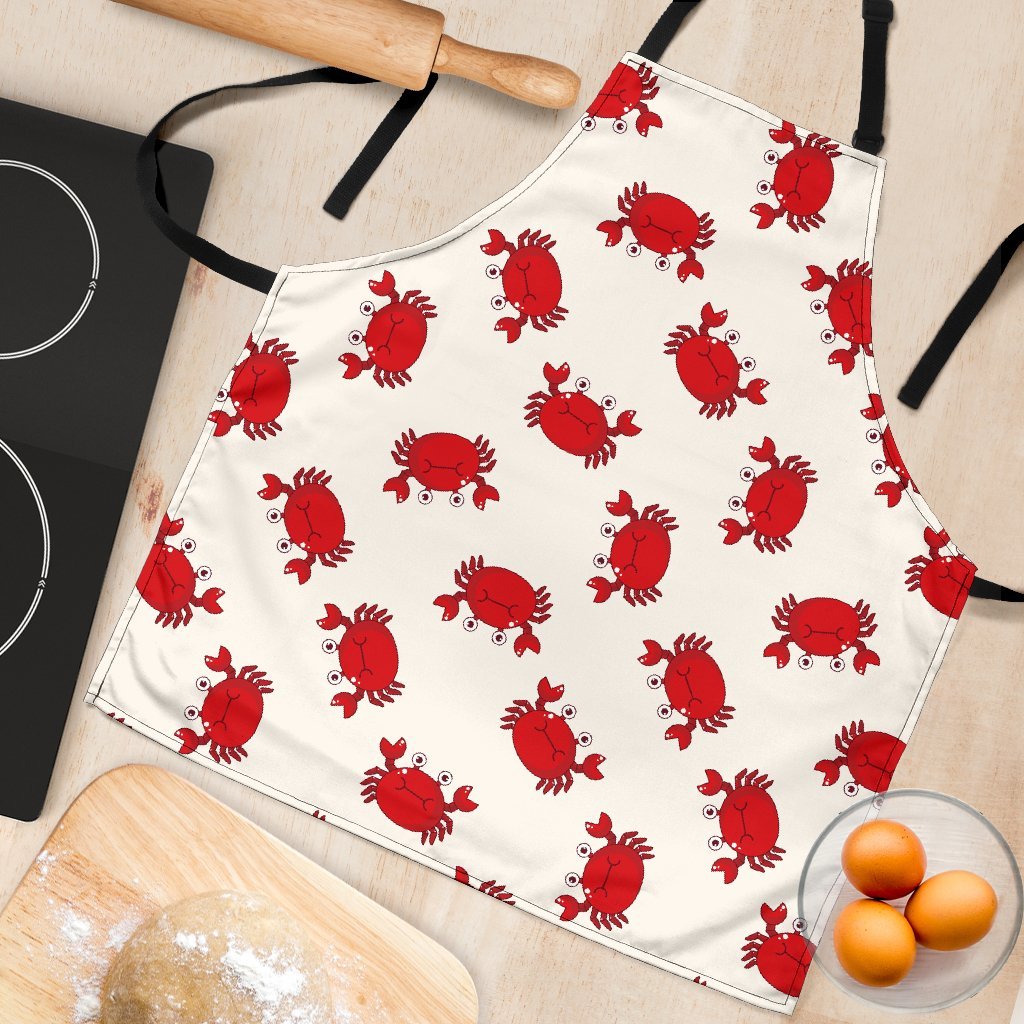 Crab Cartoon Pattern Print Women's Apron-grizzshop