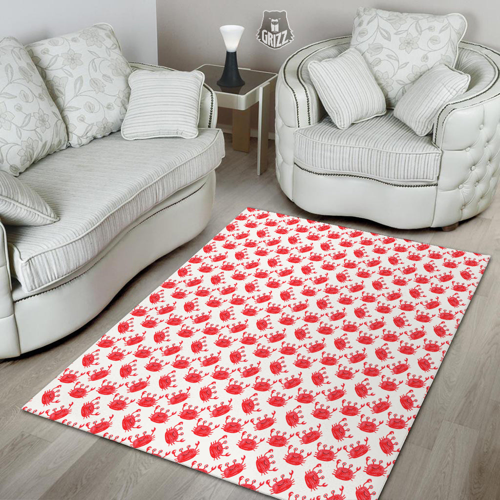 Crab Cute Print Pattern Floor Mat-grizzshop