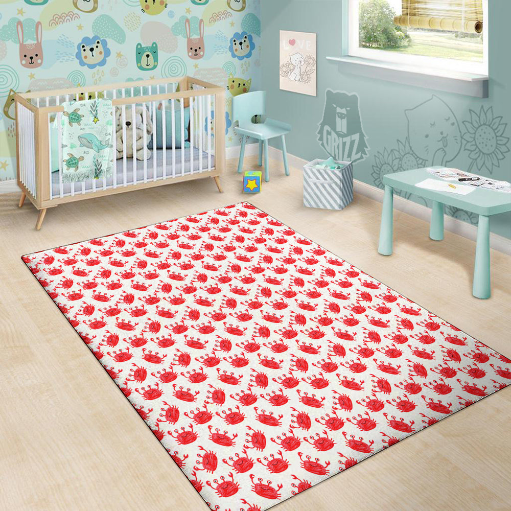 Crab Cute Print Pattern Floor Mat-grizzshop
