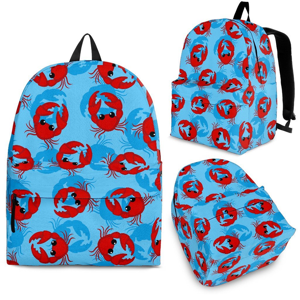 Crab Pattern Print Backpack-grizzshop