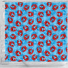 Crab Pattern Print Bathroom Shower Curtain-grizzshop