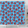 Crab Pattern Print Bathroom Shower Curtain-grizzshop