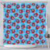 Crab Pattern Print Bathroom Shower Curtain-grizzshop