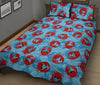 Crab Pattern Print Bed Set Quilt-grizzshop