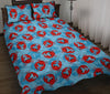 Crab Pattern Print Bed Set Quilt-grizzshop