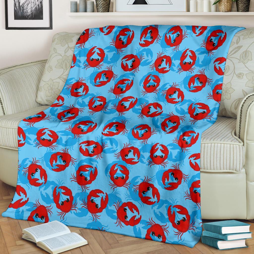 Crab Pattern Print Blanket-grizzshop