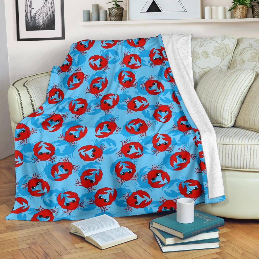 Crab Pattern Print Blanket-grizzshop