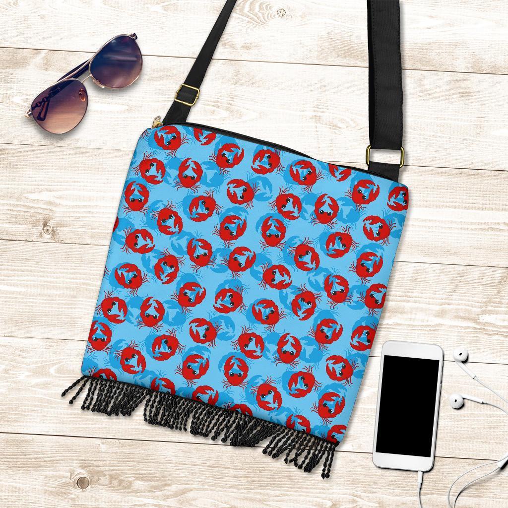 Crab Pattern Print Crossbody bags-grizzshop