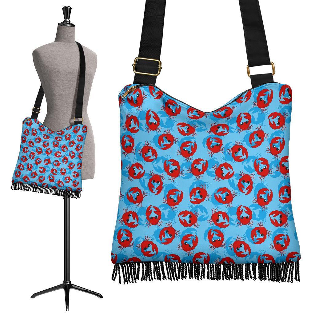 Crab Pattern Print Crossbody bags-grizzshop