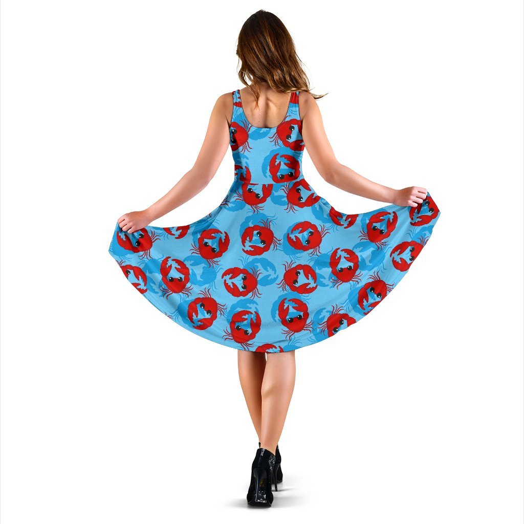 Crab Pattern Print Dress-grizzshop