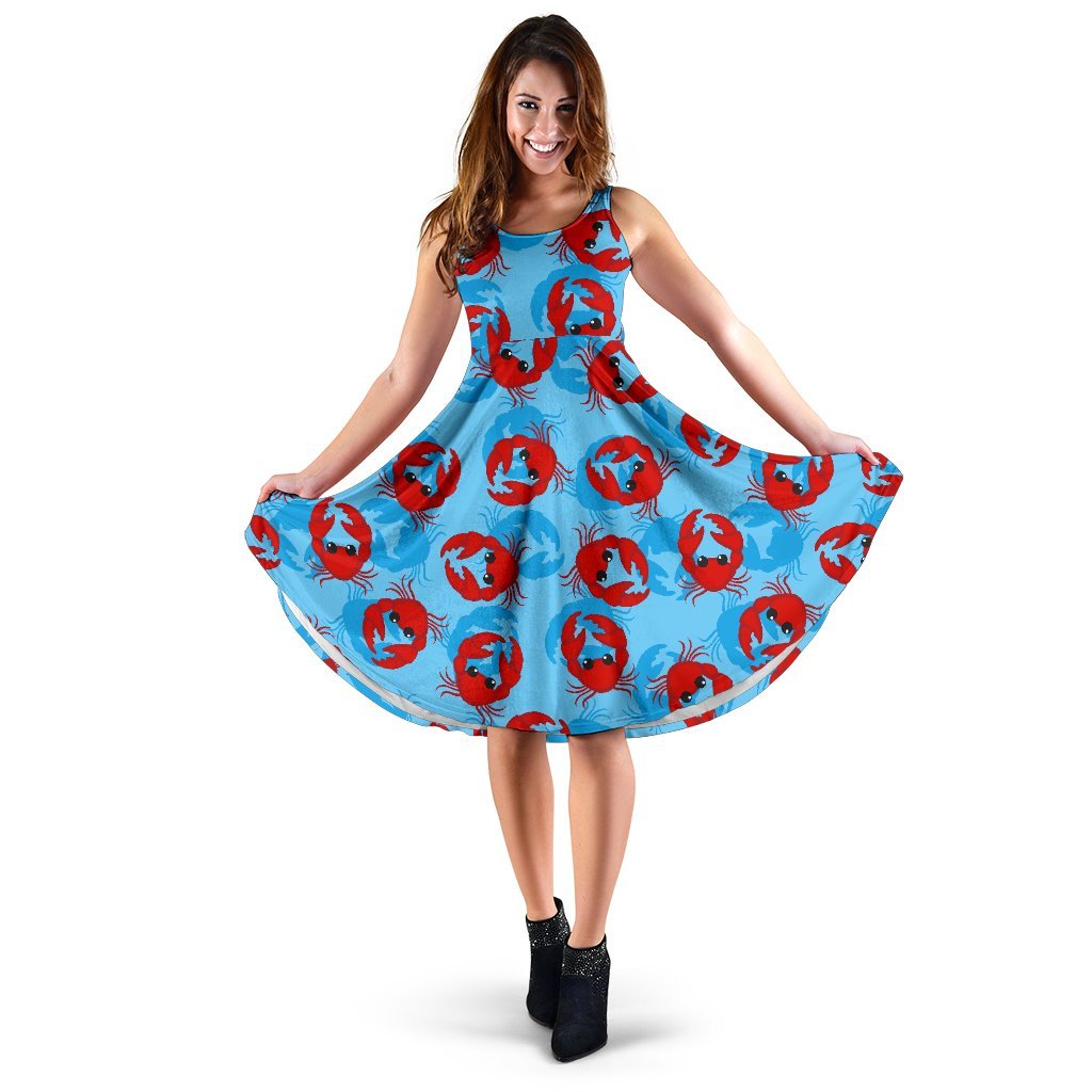 Crab Pattern Print Dress-grizzshop