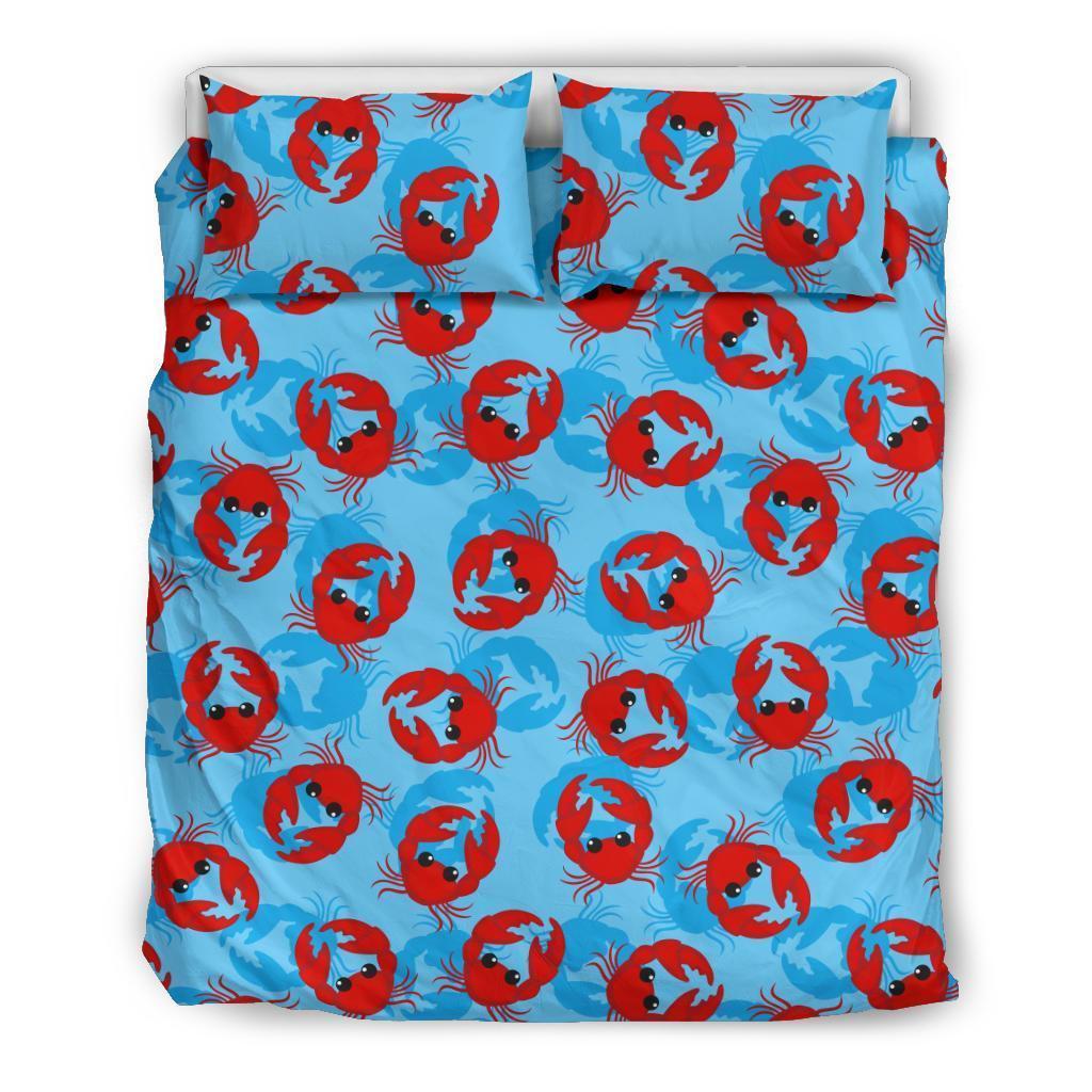 Crab Pattern Print Duvet Cover Bedding Set-grizzshop