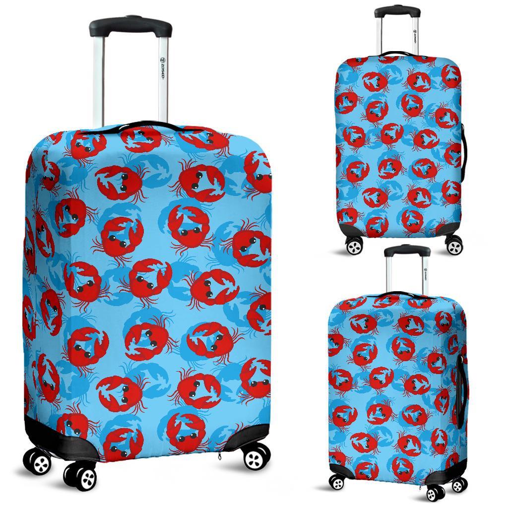 Crab Pattern Print Luggage Cover Protector-grizzshop