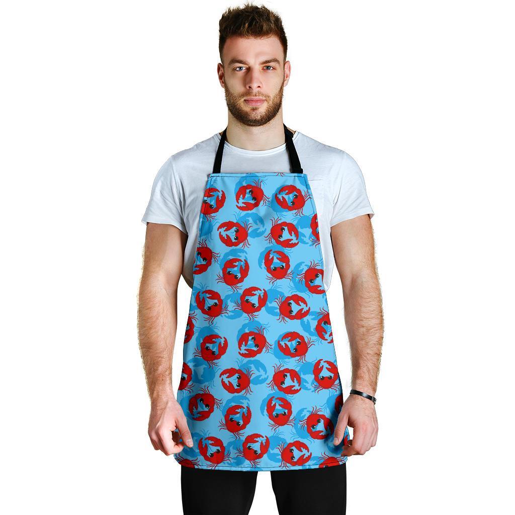 Crab Pattern Print Men's Apron-grizzshop