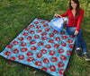 Crab Pattern Print Quilt-grizzshop