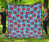 Crab Pattern Print Quilt-grizzshop