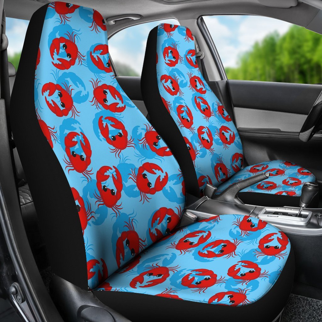 Crab Pattern Print Universal Fit Car Seat Covers-grizzshop