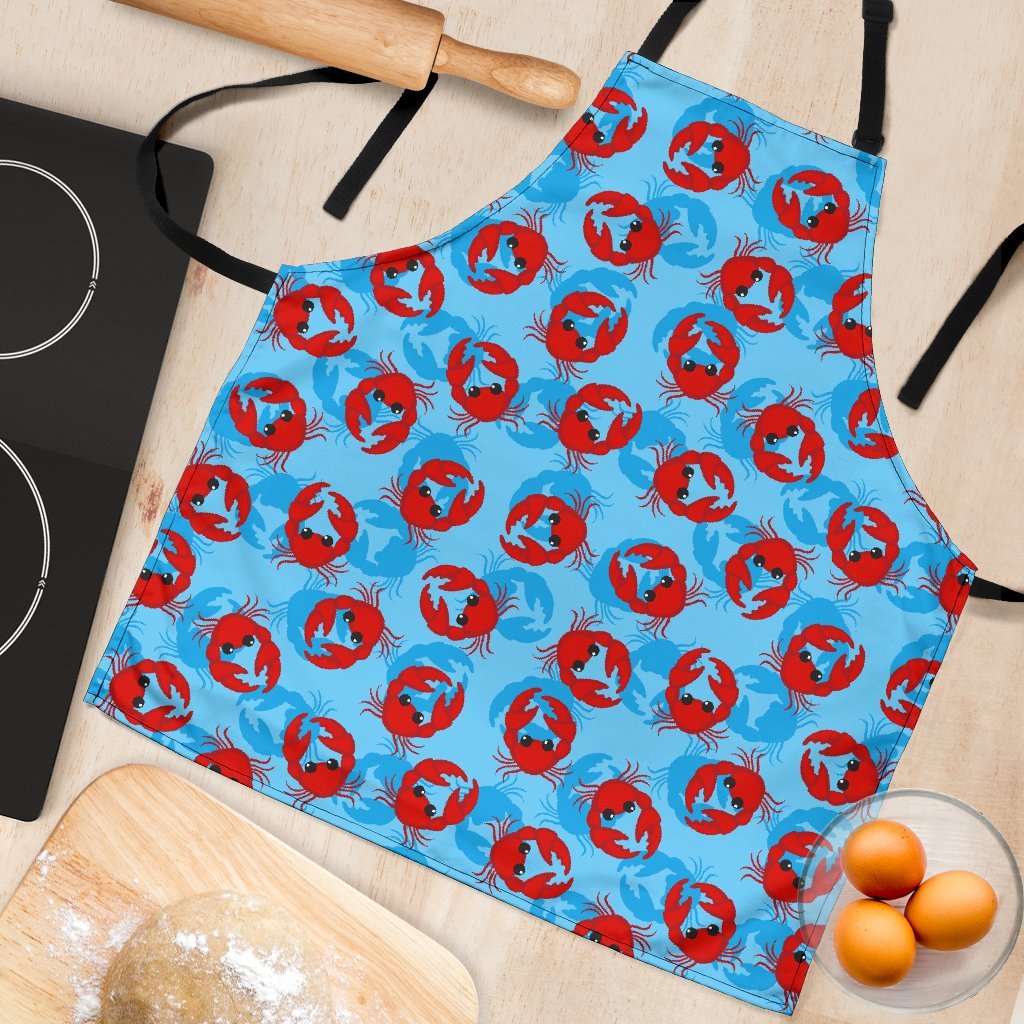 Crab Pattern Print Women's Apron-grizzshop