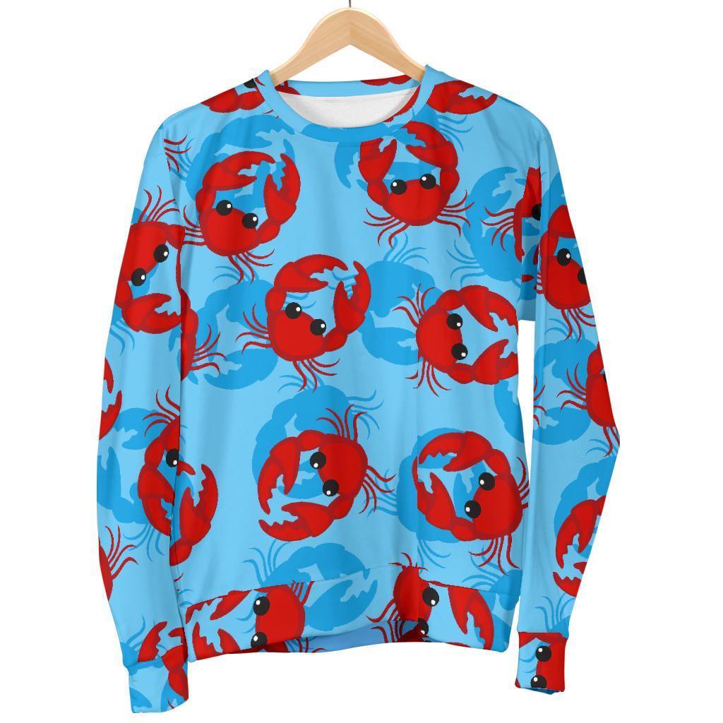 Crab Pattern Print Women's Sweatshirt-grizzshop