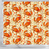 Crab Print Pattern Bathroom Shower Curtain-grizzshop