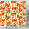 Crab Print Pattern Bathroom Shower Curtain-grizzshop