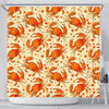 Crab Print Pattern Bathroom Shower Curtain-grizzshop