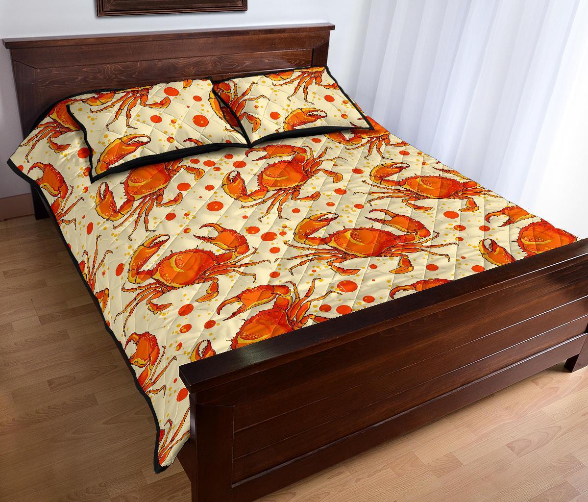 Crab Print Pattern Bed Set Quilt-grizzshop